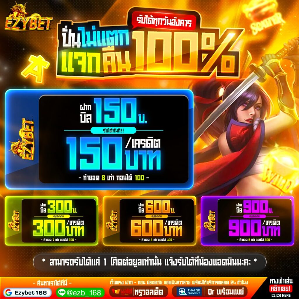 โปรโมชั่นเด็ดสำหรับสมาชิกเว็บสล็อต ezybet168